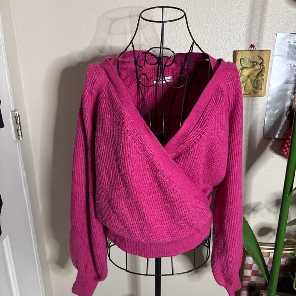 Anthropologie Faux Wrap Knit Sweater M - Picture 2 of 8